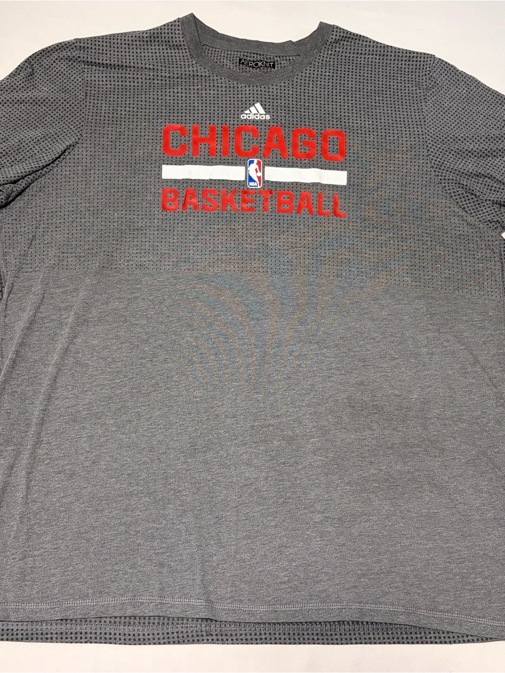 Adidas Aeroknit Chicago Bulls Basketball T-Shirt Gray Men's XXL NBA‎